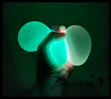 LAST CHANCE - LIMITED STOCK - Boxed 2.5" Glow in the Dark Doh Filled Stress Ball - Glob Balls - Squishy Gooey Shape-able Squish Sensory Squeeze Balls
