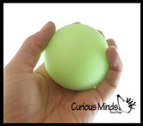 LAST CHANCE - LIMITED STOCK - Boxed 2.5" Glow in the Dark Doh Filled Stress Ball - Glob Balls - Squishy Gooey Shape-able Squish Sensory Squeeze Balls