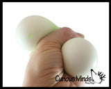 LAST CHANCE - LIMITED STOCK - Boxed 2.5" Glow in the Dark Doh Filled Stress Ball - Glob Balls - Squishy Gooey Shape-able Squish Sensory Squeeze Balls