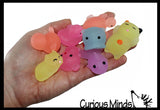 Glow in the Dark Animal Mochi Squishy  - Adorable Cute Kawaii - Individually Wrapped Toys - Sensory, Stress, Fidget Party Favor Toy Light Activated