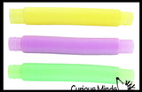Large Glow in the Dark Pull and Pop Snap Expanding Flexible Accordion Tube Toy - Free Play - Open Ended Fidget Toy