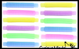 Large Glow in the Dark Pull and Pop Snap Expanding Flexible Accordion Tube Toy - Free Play - Open Ended Fidget Toy
