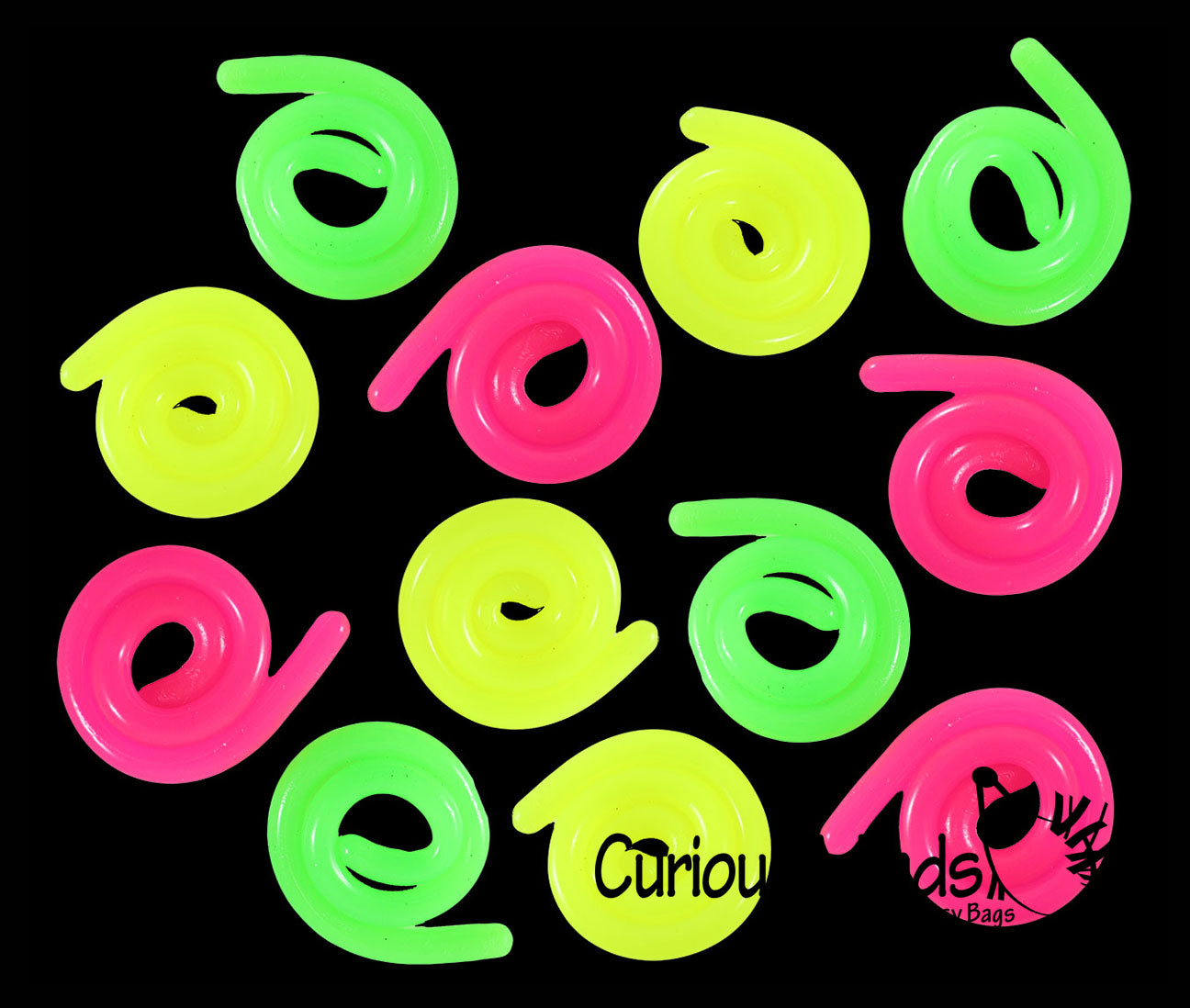 Glow in the Dark Stretch String Fidget Toy- Worm Noodle Strings Fidget ...