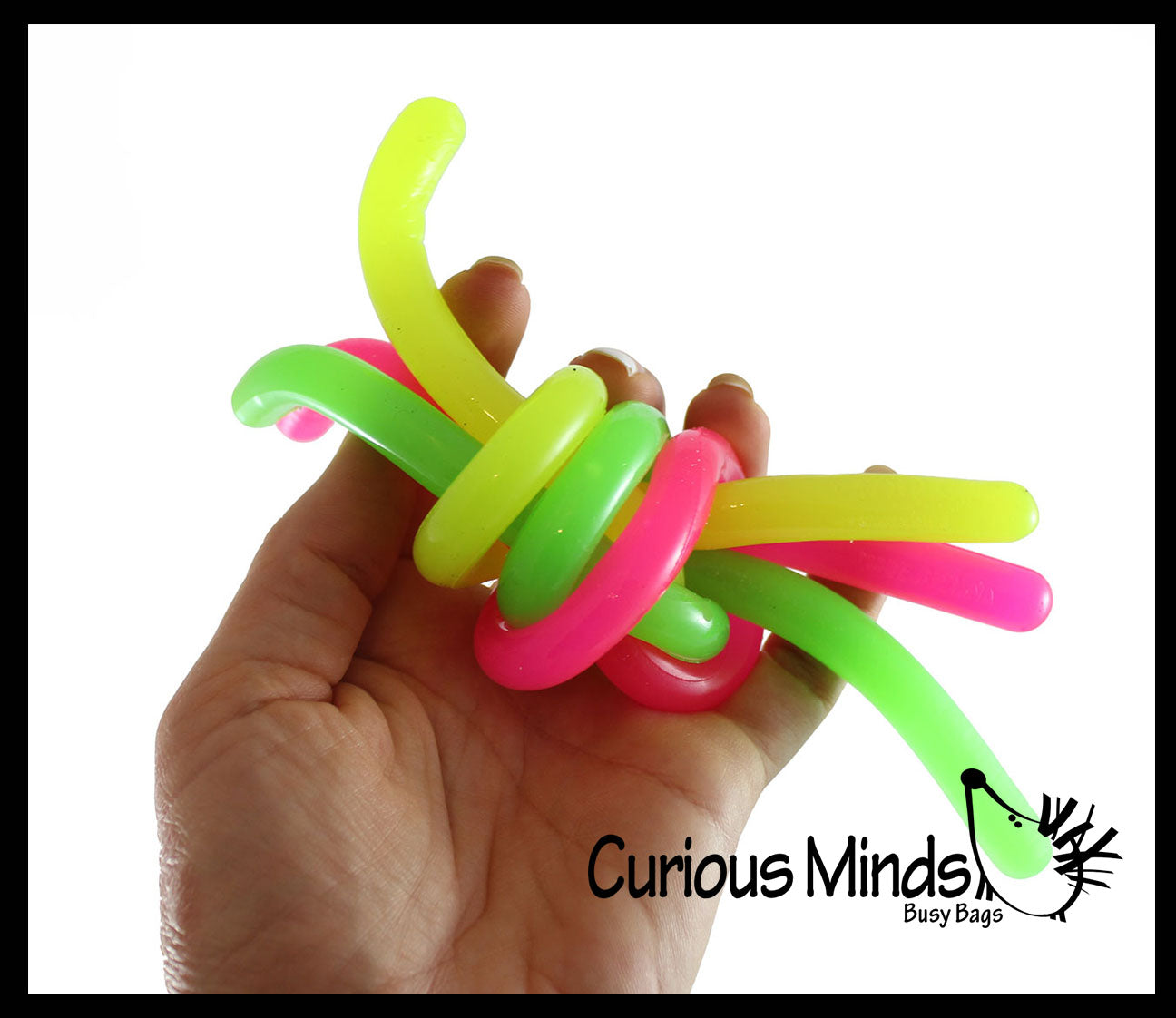 Glow in the Dark Stretch String Fidget Toy- Worm Noodle Strings Fidget ...