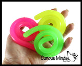 Glow in the Dark Stretch String Fidget Toy- Worm Noodle Strings Fidget Toy - 14" Long, Thick, Build Resistance for Strengthening Exercise, Pull, Stretchy, Fiddle