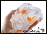 LAST CHANCE - LIMITED STOCK - Goldfish Slime Bucket - Clear Putty with Mini Fish Figurines -   putty/dough/slime