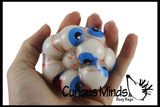 Gross Eyeball Filled Squishy Sticky Stress Ball - Body Parts - Anatomy Eye - Optometrist