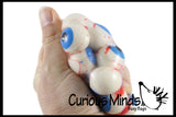 Gross Eyeball Filled Squishy Sticky Stress Ball - Body Parts - Anatomy Eye - Optometrist