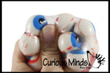 Gross Eyeball Filled Squishy Sticky Stress Ball - Body Parts - Anatomy Eye - Optometrist