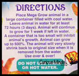 Grow an Animal in Water - Add Water and it Grows up to 9" - Sea Critter Toy Bath Fun Science Expanding Novelty Magic Absorbent Polymer Toy