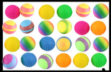 BULK -Set of 24 Balls - 1.75" Doh Filled Stress Balls - Assortment of Rainbow, Striped, Spikey - Glob Balls - Squishy Gooey Shape-able Squish Sensory Squeeze Balls