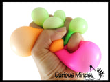 BULK - WHOLESALE - SALE - Box of 3 Soft Doh Filled 2" Stress Ball - Squishy Gooey Squish Sensory Squeeze Balls
