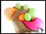 BULK - WHOLESALE - SALE - Box of 3 Soft Doh Filled 2" Stress Ball - Squishy Gooey Squish Sensory Squeeze Balls