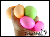 BULK - WHOLESALE - SALE - Box of 3 Soft Doh Filled 2" Stress Ball - Squishy Gooey Squish Sensory Squeeze Balls