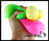 BULK - WHOLESALE - SALE - Spiky Bumpy Soft Doh Filled 2.5" Stress Ball - Squishy Gooey Shape-able Squish Sensory Squeeze Balls