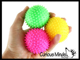 BULK - WHOLESALE - SALE - Spiky Bumpy Soft Doh Filled 2.5" Stress Ball - Squishy Gooey Shape-able Squish Sensory Squeeze Balls