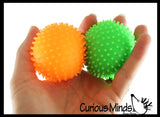 BULK - WHOLESALE - SALE - Spiky Bumpy Soft Doh Filled 2.5" Stress Ball - Squishy Gooey Shape-able Squish Sensory Squeeze Balls