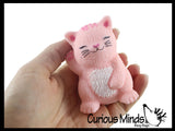 Cat Soft Cream Doh Filled Stress Ball - Squishy Gooey Squish Sensory Squeeze Balls - Kitty Kitten Lover Gift
