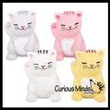 Cat Soft Cream Doh Filled Stress Ball - Squishy Gooey Squish Sensory Squeeze Balls - Kitty Kitten Lover Gift