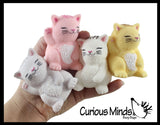 Cat Soft Cream Doh Filled Stress Ball - Squishy Gooey Squish Sensory Squeeze Balls - Kitty Kitten Lover Gift
