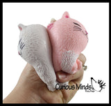 Cat Soft Cream Doh Filled Stress Ball - Squishy Gooey Squish Sensory Squeeze Balls - Kitty Kitten Lover Gift