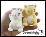 Cat Soft Cream Doh Filled Stress Ball - Squishy Gooey Squish Sensory Squeeze Balls - Kitty Kitten Lover Gift