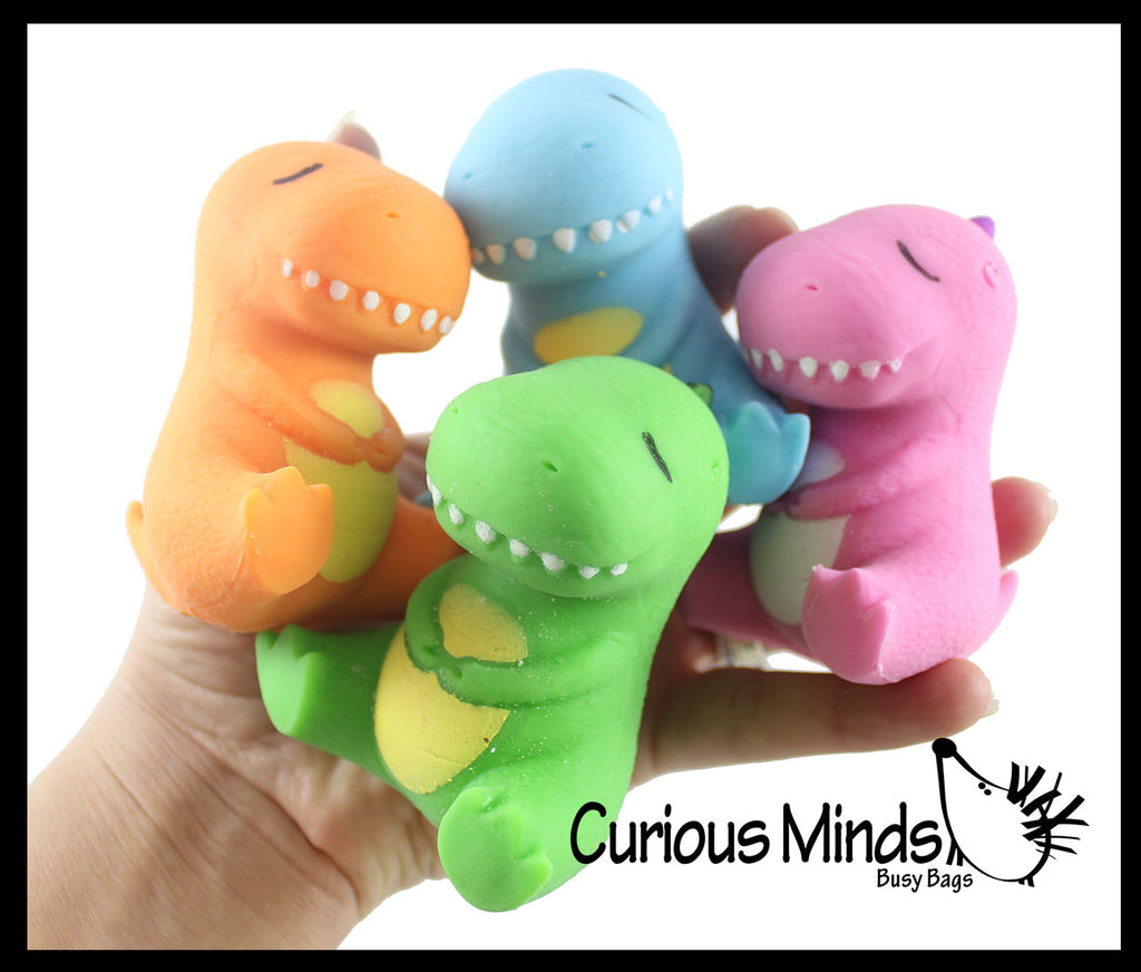 Dinosaur Soft Cream Doh Filled Stress Ball - Squishy Gooey Squish Sensory Squeeze Balls - Dino Lover Gift