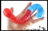 Jumbo Gummy Worm - Large Squishy Sensory Gooey Fidget Toy - Realistic - Looks Like the Candy - But Not Edible