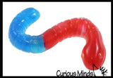 Jumbo Gummy Worm - Large Squishy Sensory Gooey Fidget Toy - Realistic - Looks Like the Candy - But Not Edible