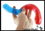 Jumbo Gummy Worm - Large Squishy Sensory Gooey Fidget Toy - Realistic - Looks Like the Candy - But Not Edible
