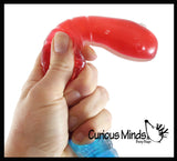 Jumbo Gummy Worm - Large Squishy Sensory Gooey Fidget Toy - Realistic - Looks Like the Candy - But Not Edible