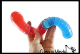 Jumbo Gummy Worm - Large Squishy Sensory Gooey Fidget Toy - Realistic - Looks Like the Candy - But Not Edible