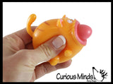 Hairball Cat - Squeeze to Make Animal Stick Out It's Tongue and Shoot a Hair Ball Across The Room - Fun Sensory Toy
