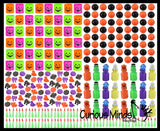 288 Piece Halloween Party Favor Set - Trick or Treat Spring Coils, Poppers, Glow Fingers, Pill Mazes, Bubbles , Small Novelty Toy Prize Assortment Gifts (24 Dozen)