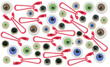 120 Eye Party Favors (Glow Bouncy Balls, Sticky, Disc Shooters) - Eyeball Gross School Supply - Doctor, Optometrist Ophthalmology - Party Favor -Halloween Trick or Treat