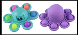 Set of 2 Octopus Fidgets - Soft & Hard Shell Octopus Bubble Pop Flip Fidget Spinner Toy - Happy and Sad Silicone Push Poke Bubble Wrap Fidget Toy - Press Bubbles to Pop the Bubbles Down Then Flip it over and Do it Again - Bubble Popper Sensory Stress Toy