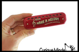 Metal Harmonica with Tune Markings for Notes - Instrument for Kids Musical Toy