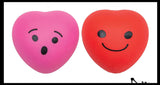 LAST CHANCE - LIMITED STOCK - SALE  - Soft Fluffy Heart Valentine Themed Stress Balls - Unique Valentines Day Cards for Kids