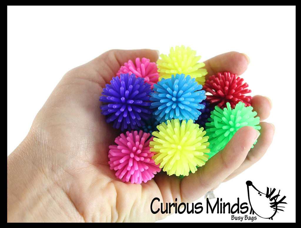 Soft Mini Spike Hedge Balls -  Spiky Wooly Porcupine Balls - Sensory Novelty Toy - Fun Soft and Squishy