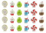 LAST CHANCE - LIMITED STOCK  - Cute Holiday Treats Food Figurines Replicas - Math Counters, Sorting or Alphabet Objects