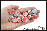 12 Adorable Hot Chocolate / Latte Coffee Warm Drink Mini Erasers - Novelty and Functional Adorable Eraser Novelty Treasure Prize, School Classroom Supply, Math Counters - Sorting - Party Favor