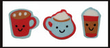SALE - 12 Adorable Hot Chocolate / Latte Coffee Warm Drink Mini Erasers - Novelty and Functional Adorable Eraser Novelty Treasure Prize, School Classroom Supply, Math Counters - Sorting - Party Favor