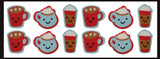 SALE - 12 Adorable Hot Chocolate / Latte Coffee Warm Drink Mini Erasers - Novelty and Functional Adorable Eraser Novelty Treasure Prize, School Classroom Supply, Math Counters - Sorting - Party Favor