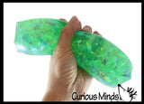 Jumbo Water Trick Snake Filled with Sparkle Streamers - Stress Toy - Slippery Tricky Wiggly Wiggler Tube - Squishy Wiggler Sensory Fidget Ball