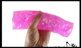 Jumbo Water Trick Snake Filled with Sparkle Streamers - Stress Toy - Slippery Tricky Wiggly Wiggler Tube - Squishy Wiggler Sensory Fidget Ball