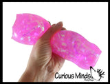 Jumbo Water Trick Snake Filled with Sparkle Streamers - Stress Toy - Slippery Tricky Wiggly Wiggler Tube - Squishy Wiggler Sensory Fidget Ball