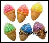 Water Bead Ball Filled Ice Cream Cone Squeeze Stress Ball  -  Sensory, Stress, Fidget Toy