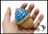 Water Bead Ball Filled Ice Cream Cone Squeeze Stress Ball  -  Sensory, Stress, Fidget Toy