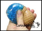 Water Bead Ball Filled Ice Cream Cone Squeeze Stress Ball  -  Sensory, Stress, Fidget Toy