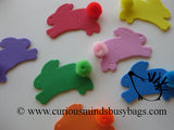LAST CHANCE - LIMITED STOCK - Rabbit Tails -  color matching busy bag